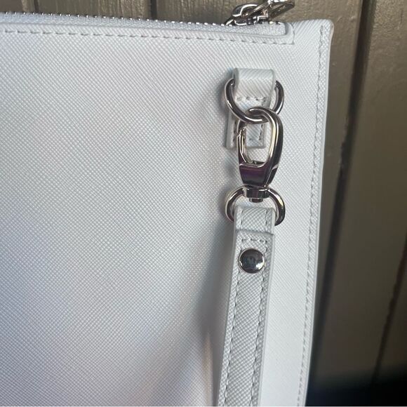 White House Black Market Faux Leather White Purple Lilac Silver Stud Wrislet - Picture 6 of 8